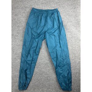 Vintage 90s Nike Track Pants Womens Large Teal Windbreaker Nylon Zip Pockets
